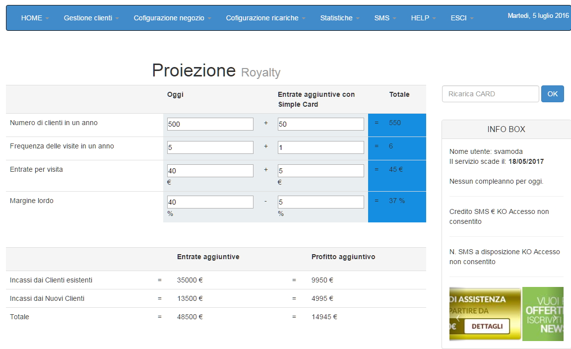 Calcolatore Roiality