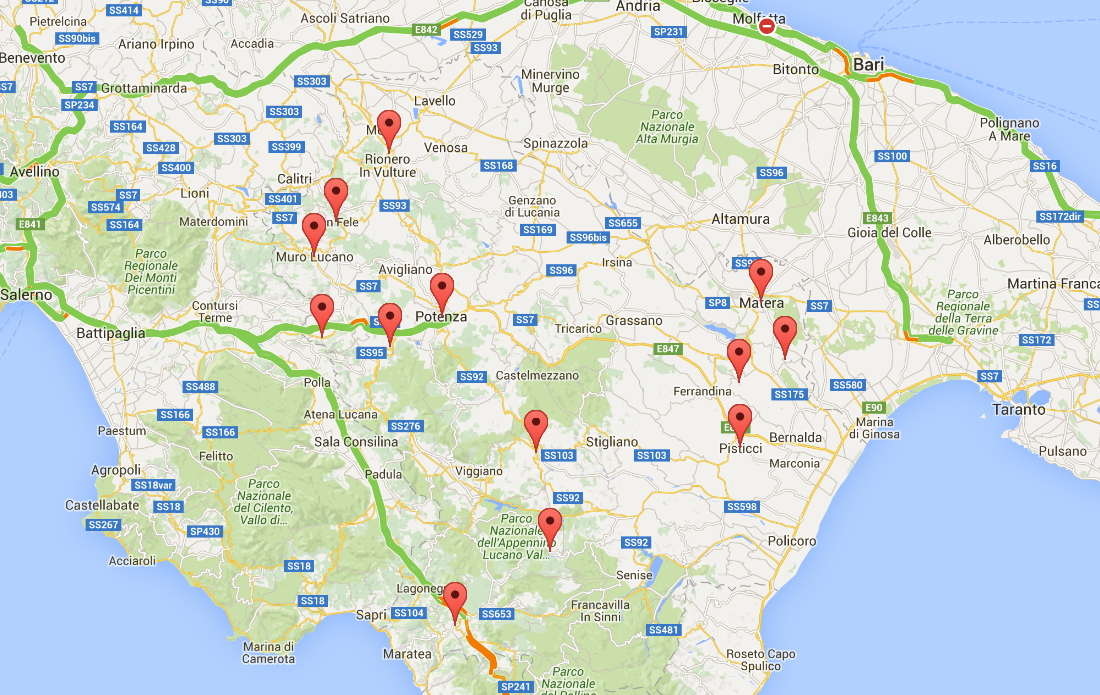 Mappa delle sedute